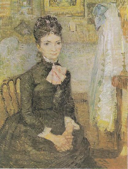 Vincent Van Gogh Woman sitting next to a cradle oil painting picture